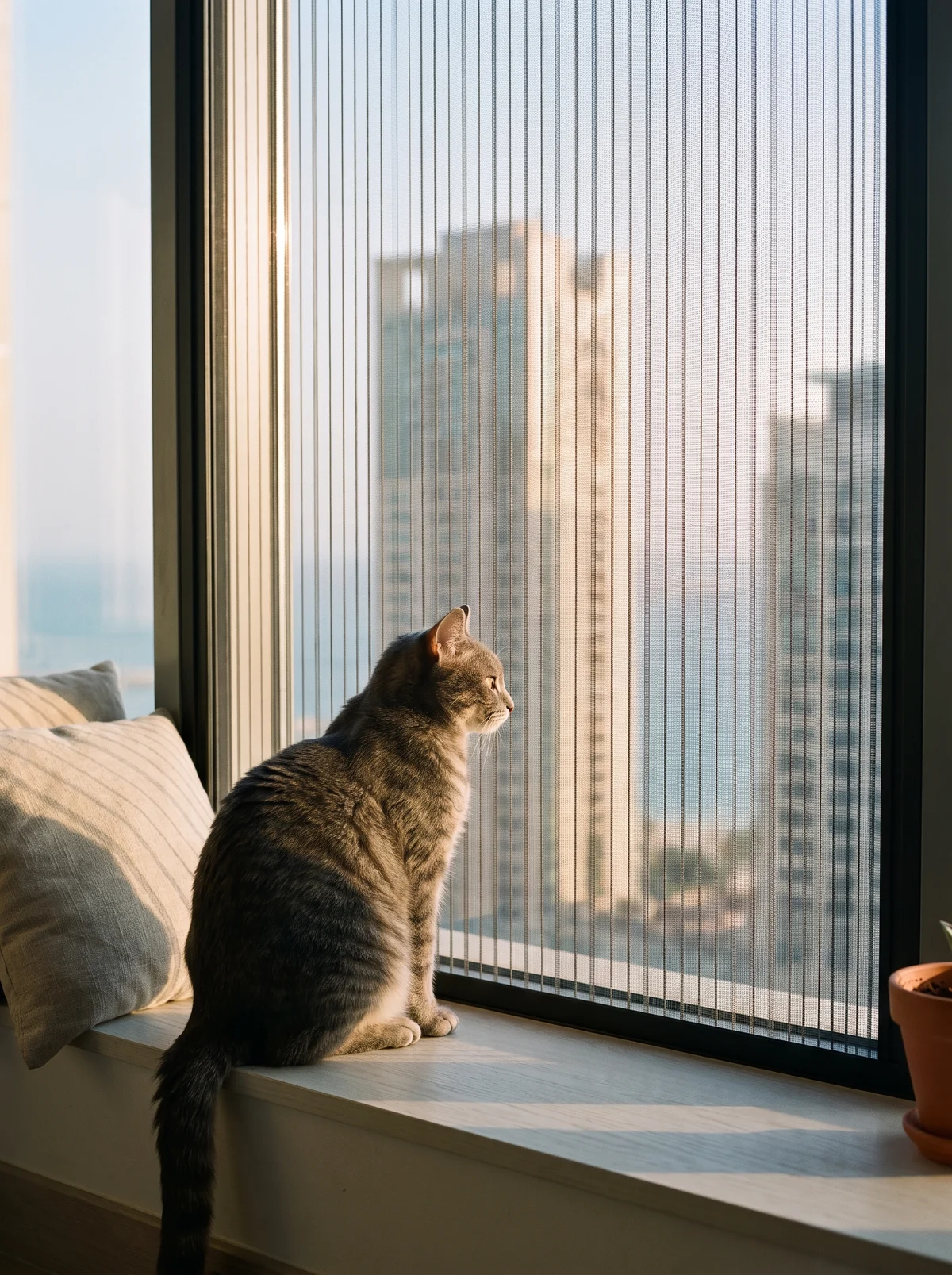 Cat and a high floor: which mosquito nets actually survive